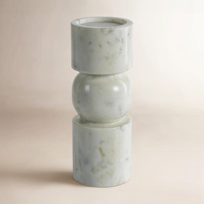 Keaton Genuine Marble Pillar Candle Holder