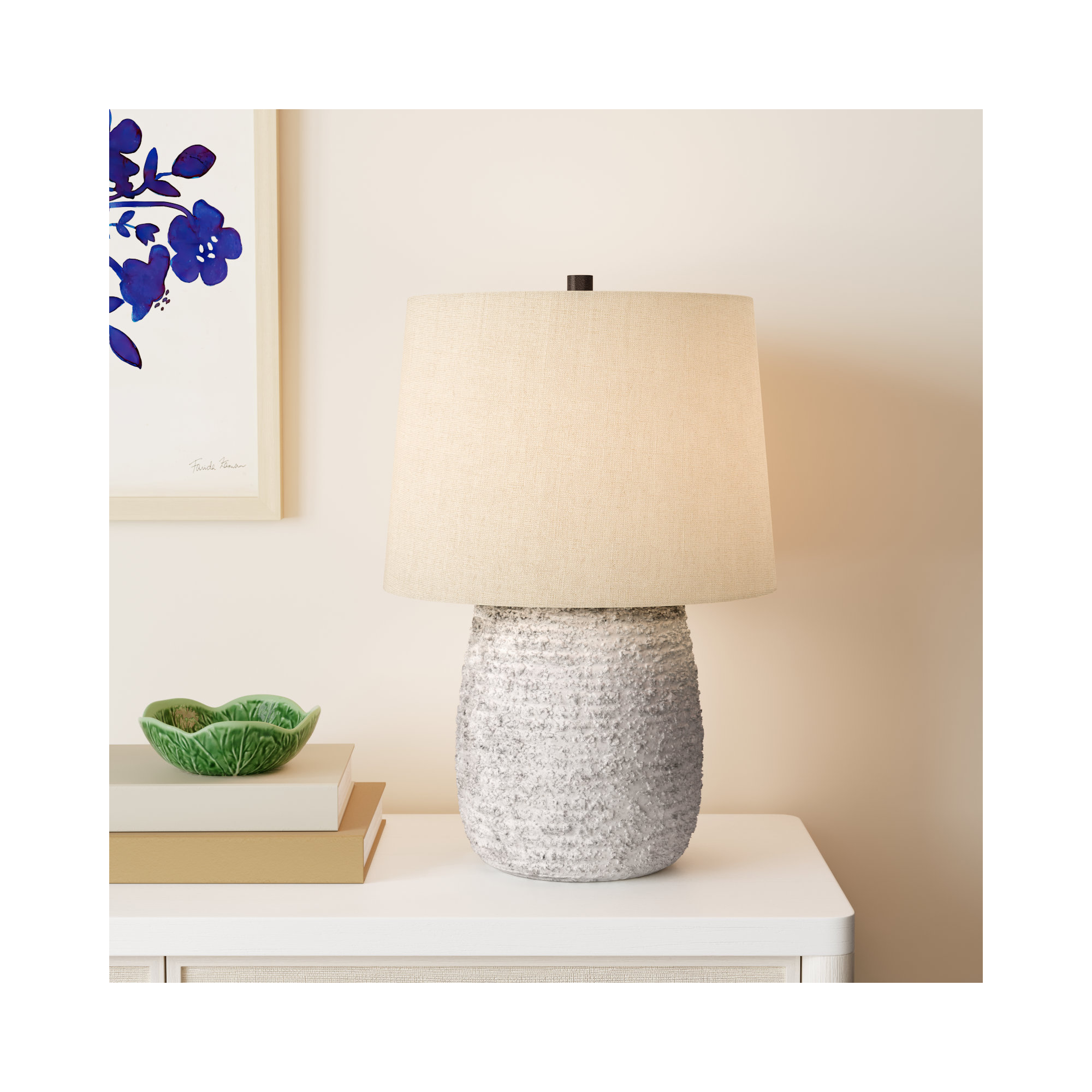 Fieldsboro 22" Gray/Beige Table Lamp