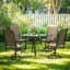 Ensemble de chaises de patio moderne, structure en métal durable, conception ergonomique pour la cour
