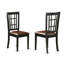 L'ensemble de 5 tables de cuisine pour 4 personnes comprend une table de salle à manger rectangulaire avec rallonge papillon et 4 chaises de salle à manger en similicuir, noir et cerise-334723063-334723064