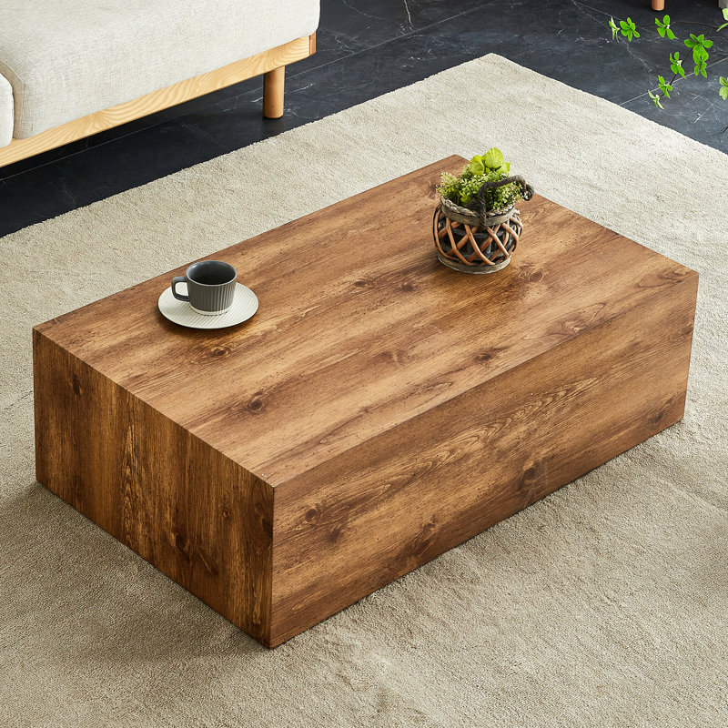 Table basse moderne - Texture de bois pour une vie tendance 38,32 po x 23,14 po x 11,61 po