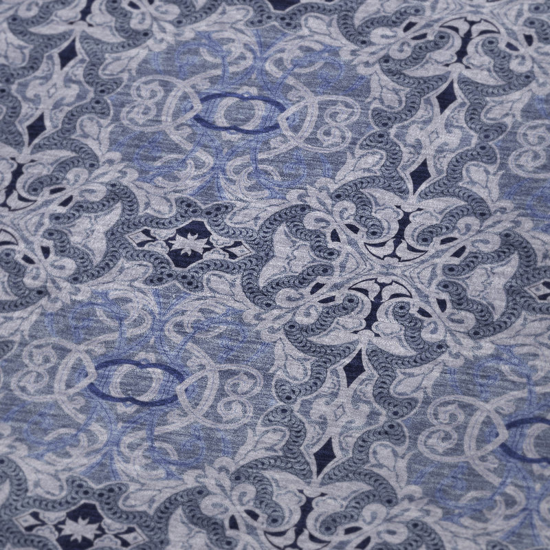 Jeté en médaillon Addison Sherpa ASB783, Bleu