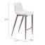 Ensemble de 2 tabourets de bar Kasib (blanc et noyer)-1483497810