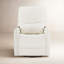 Fauteuil inclinable électrique pivotant Celia 29,53 po en cuir véritable avec appui-tête réglable-127449495