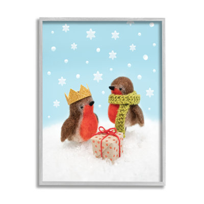 Cadeau d'oiseaux donnant de la neige de Noël par Lemon & Sugar