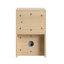 Meuble-lavabo mural avec lavabo en céramique blanche et tablettes de rangement-63127774