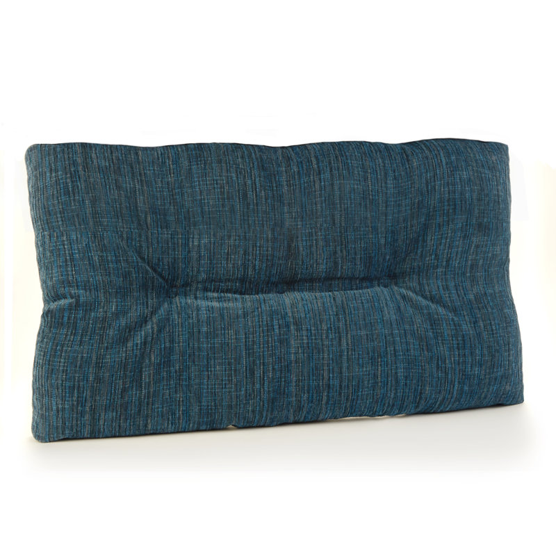 Coussin de banc en chenille antidérapant, Bleu saphir, L 27 po x P 14 po