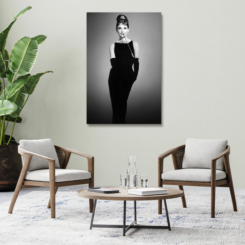 "Audrey Hepburn" sur toile, H 40 po x l 28 po