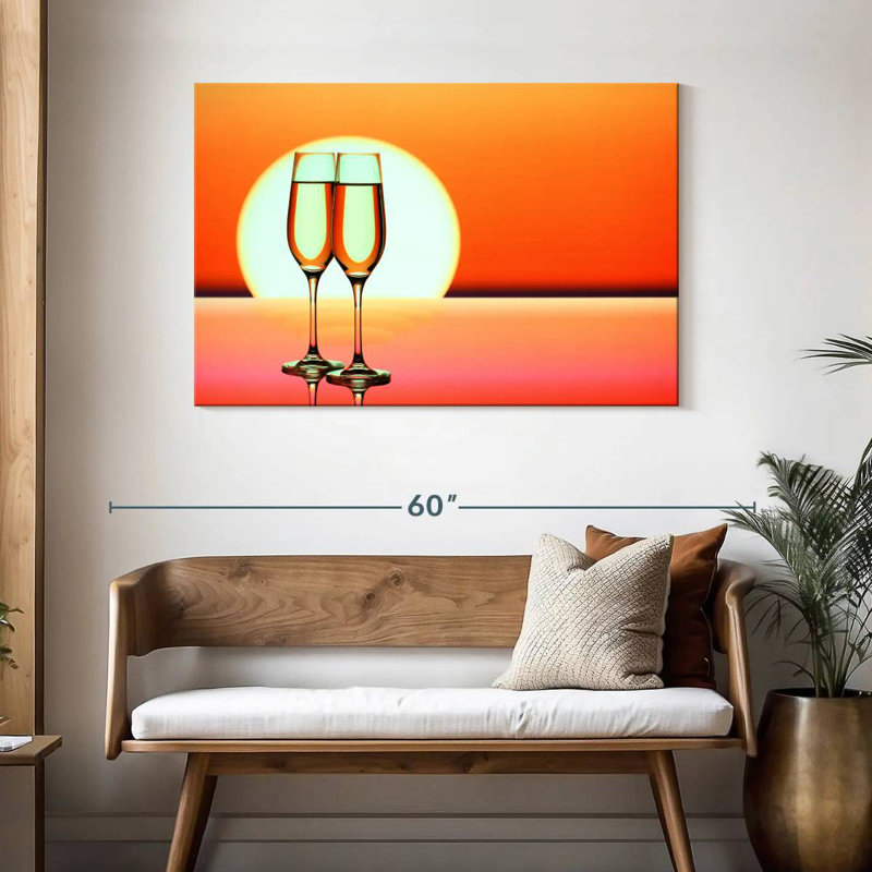 Yarlin Sunset Champagne, 30" H x 45" W
