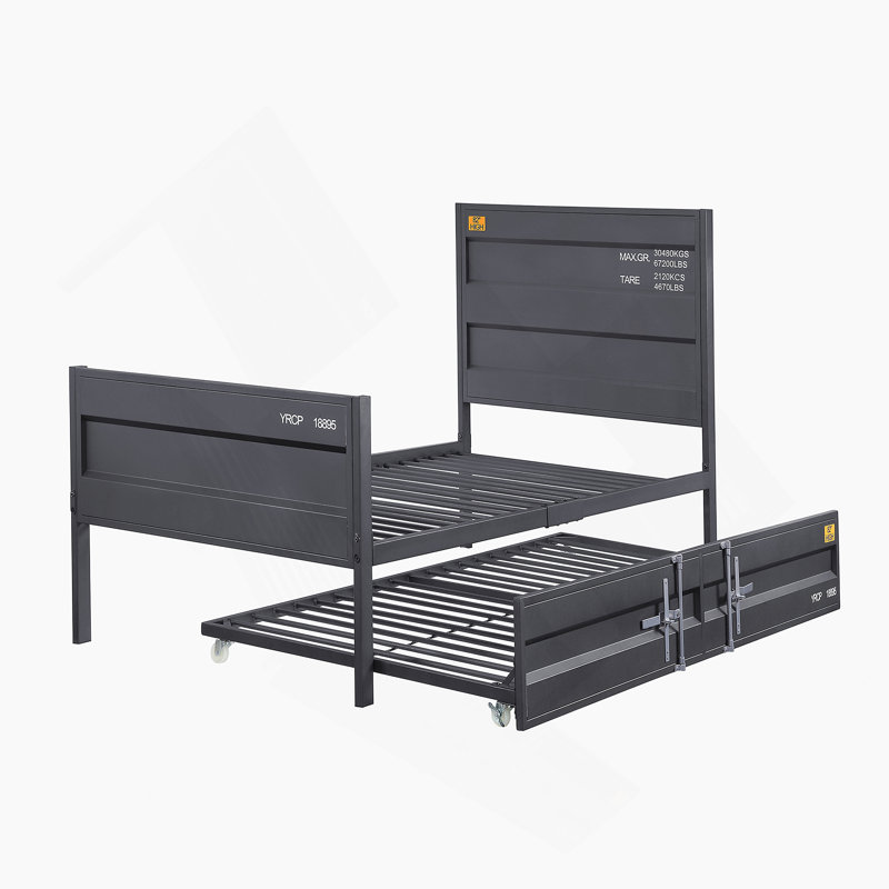 Gunmetal Full Platform Bed, Full, Gunmetal