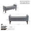 Banc de rangement en tissu Anvee avec pieds en bois d'hévéa-731248486