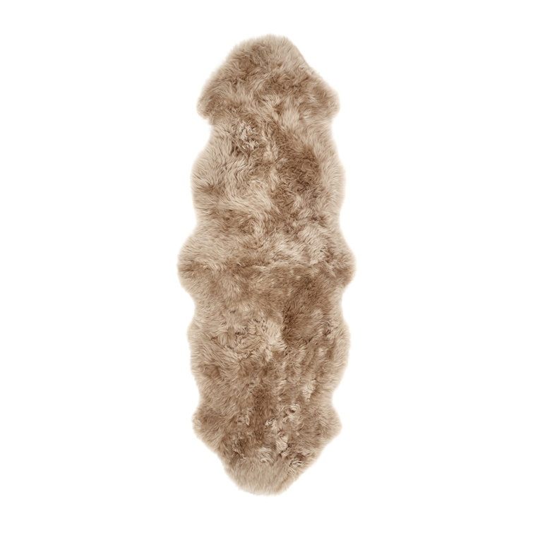 Iona Solid Colour Sheepskin Shag Area Rug