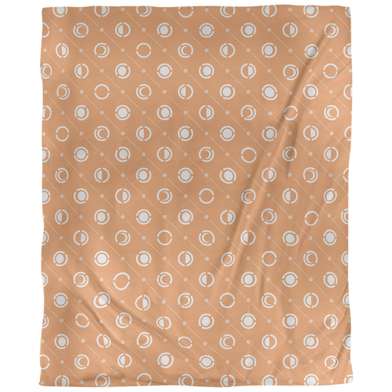 Tissu de phases lune, L 54 po x l 36 po, Lin naturel paloma, Orange
