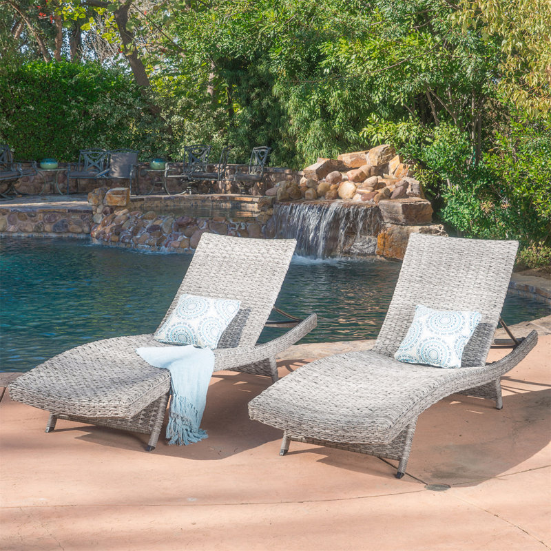 Chaise longue en osier Crete