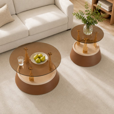Ensemble de 2 tables basses gigognes
