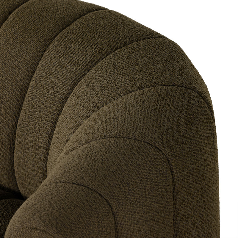 Elliana Sofa, Fiqa Boucle Olive 100% Polyester