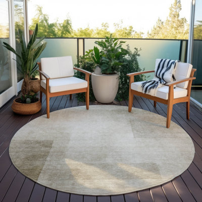 Tapis intérieur / extérieur brun Opaline 
