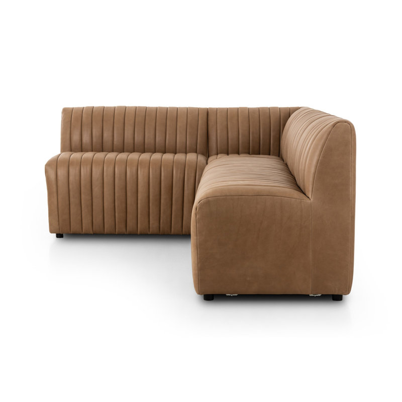 Augustine Dining Banquette L Shape -Palermo Drift, 31.5" H x 100" W x 66.5" D