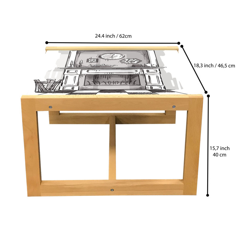 Jaeli Sled Coffee Table, 62cm H x 46cm W x 40cm D