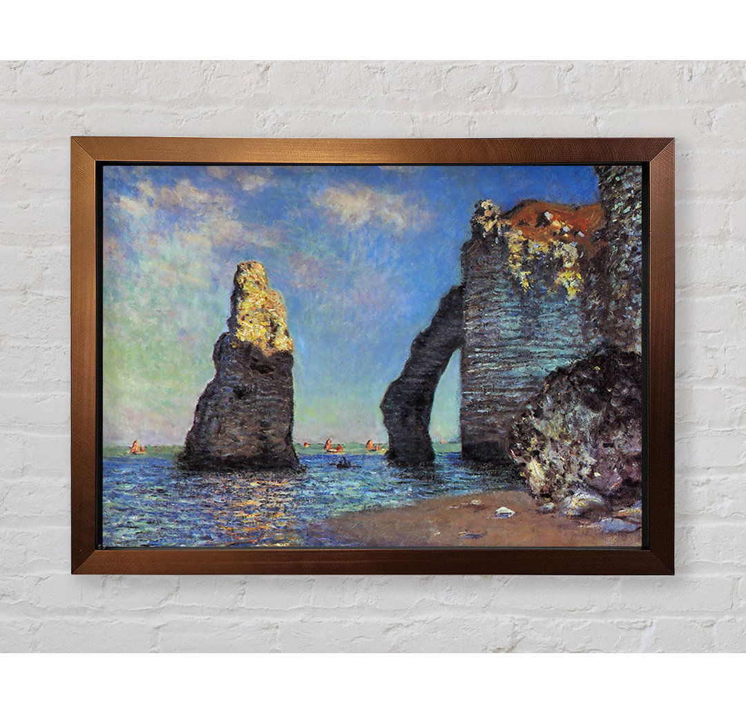 Die felsigen Klippen von Etretat von Claude Monet - Einzelne Bilderrahmen Kunstdrucke