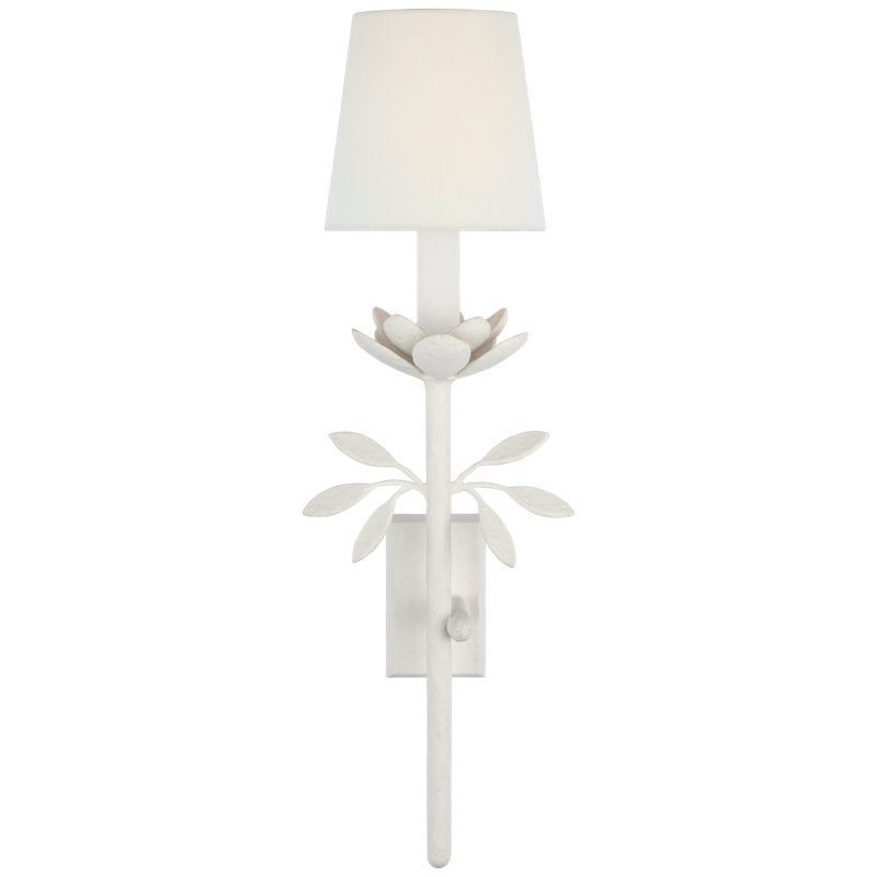 Clementine 1 - Light Candle Wall Light, Plaster White
