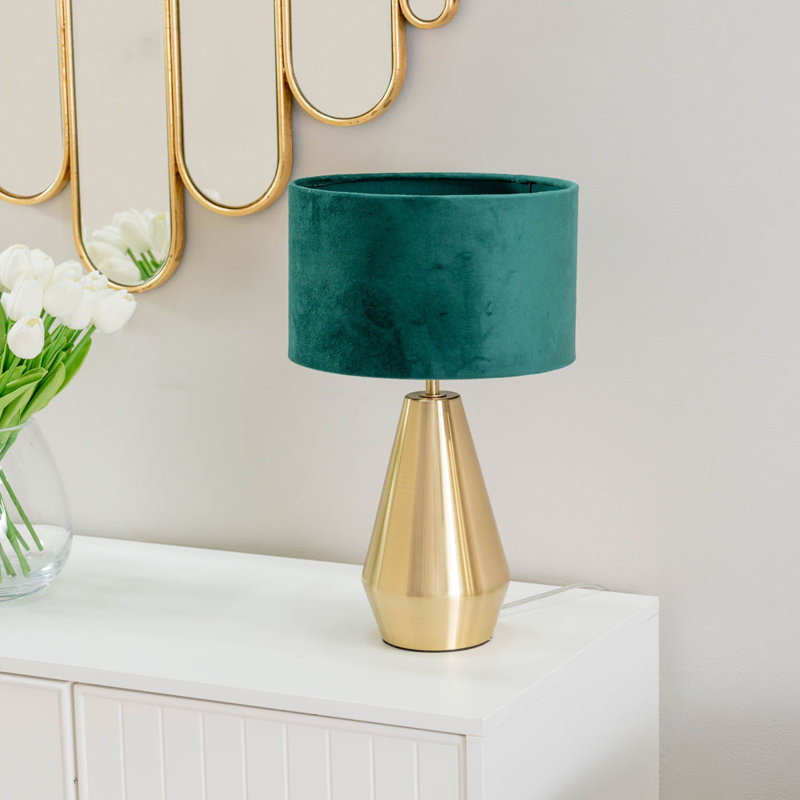 Metal Table Lamp, Natural, Gold, Yes