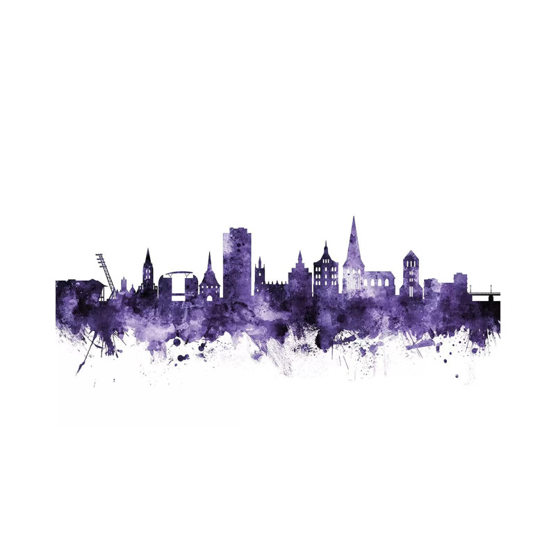 Rostock, Germany Skyline by Michael Tompsett - Wrapped Canvas Gallery-Wrapped Canvas Giclée