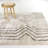 Chrysander Cream Modern Striped Area Rug-1791343355