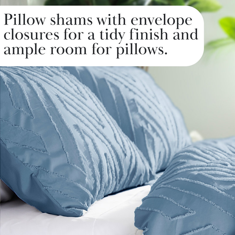 Southshore Fine Linens Clipped Jacquard Chevron Microfiber Comforter Set with shams, King Comforter + 2 King Shams