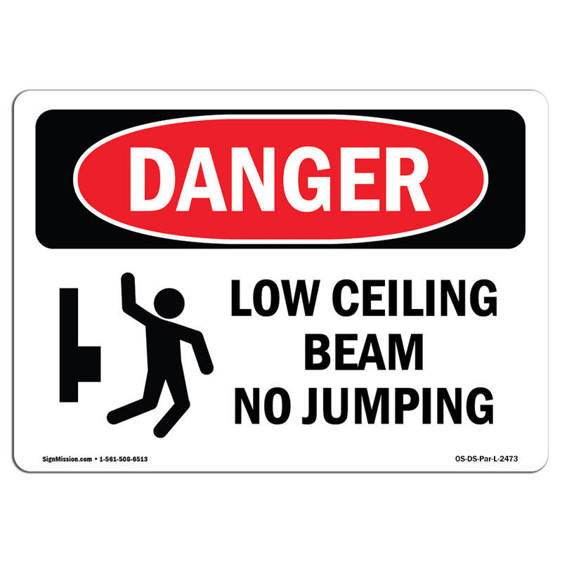 Danger Sign, 12" H x 18" W x 0.1" D