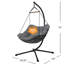 Chaise suspendue d'extérieur avec support et coussin
