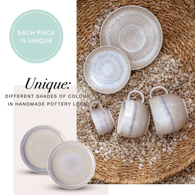 Perlemor Dinner Plate, Sand