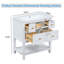 Ensemble de meuble-lavabo 30 po avec évier en céramique, 5 tiroirs, structure en bois massif -101368303