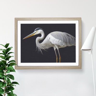 Remarkable Heron Bird 1 Piece Single Picture Frame Painting