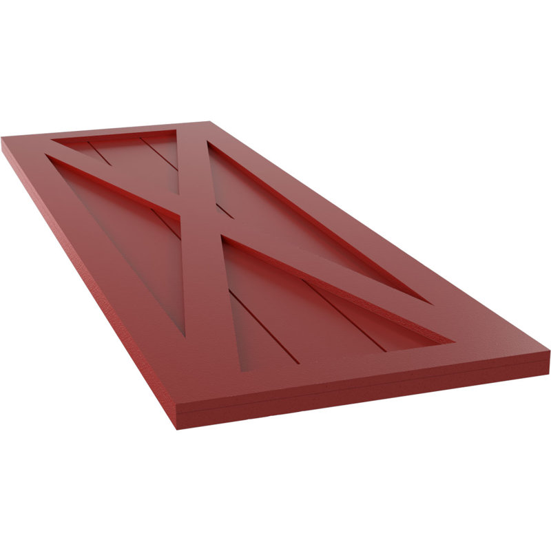 Volets à fixation fixe en PVC True Fit, Rouge feu, 51", 18"