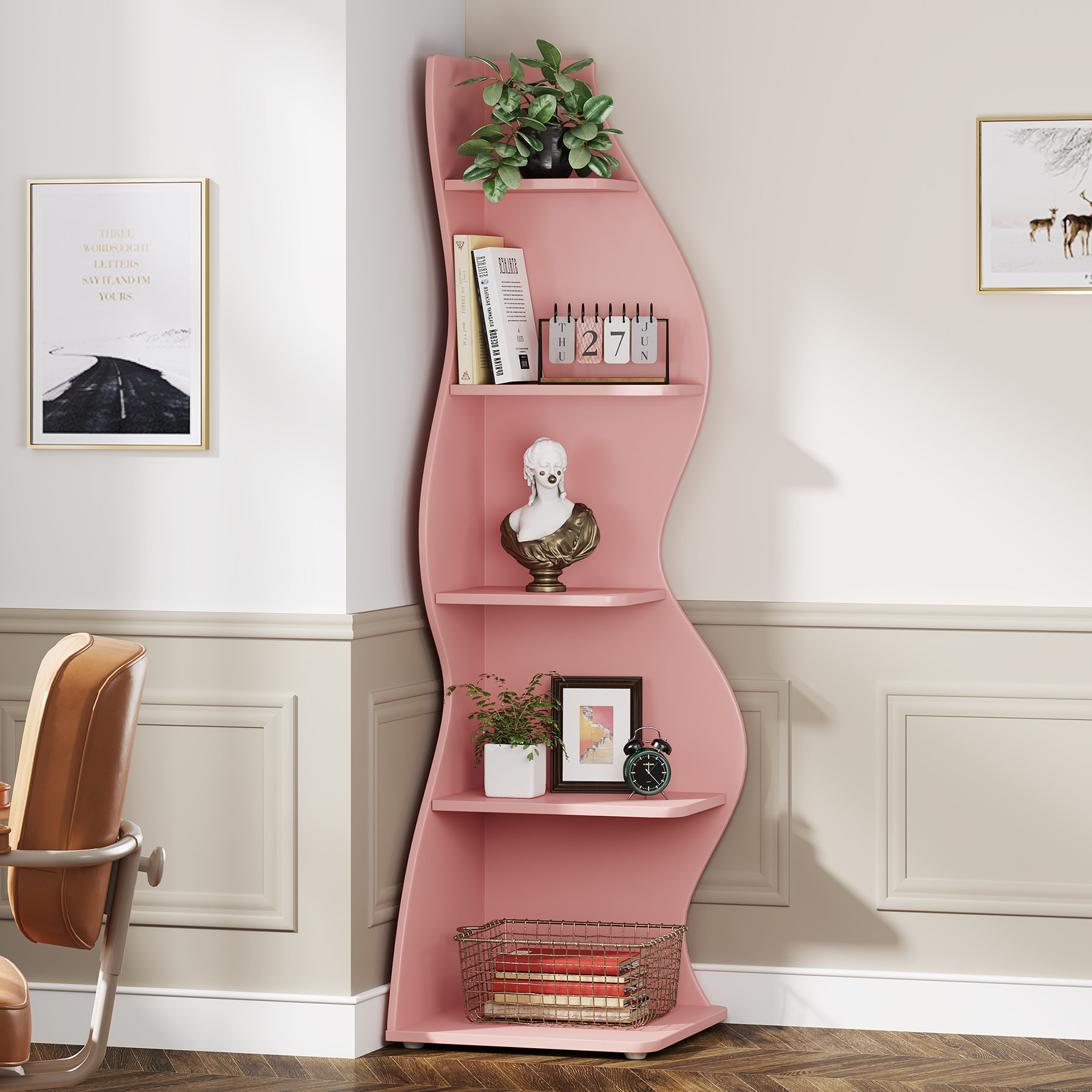 Millwood Pines Arhab Corner Bookcase | Wayfair