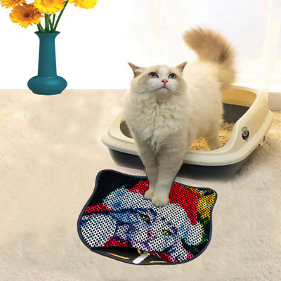 Durable Cat Litter Mat, 15.7 x 19.7 inches | 50% PVC / 50% Polyester, Machine Washable & Vacuum Friendly | Perfect for Easy Cleanup, Non-Slip Design to Keep Your Home Clean & Fresh, Ideal for Pet Owners