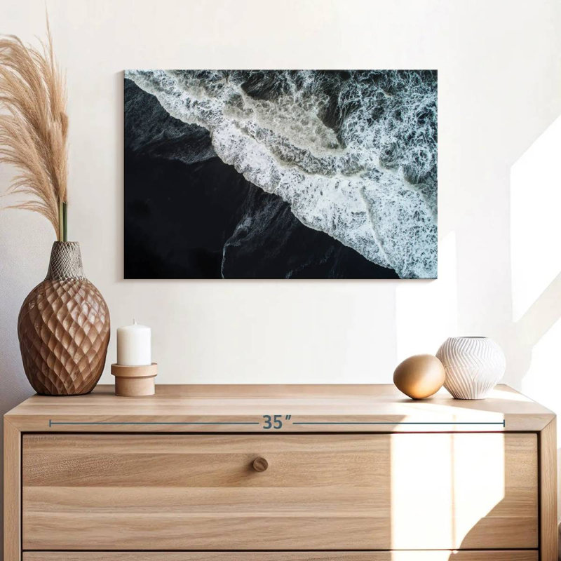 Icelandic Black Sand Beach, 16" H x 24" W