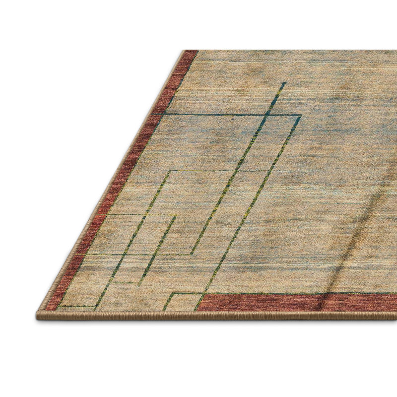 Abstract Indoor Rug, Rectangle 7' x 9'