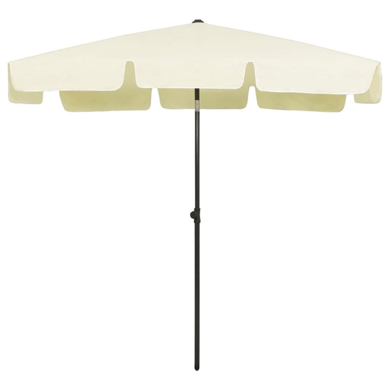 Mathias 200cm X 125cm Rectangular Beach Parasol, Yellow