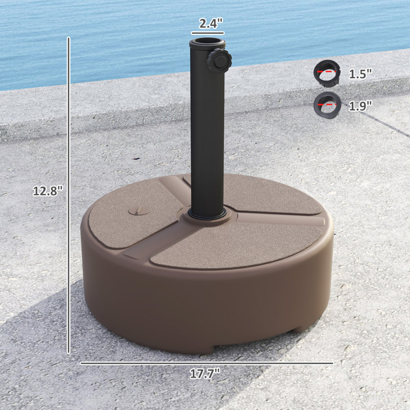 Socle de parasol, support de parasol rond pour patio, base de parasol d'extérieur robuste
