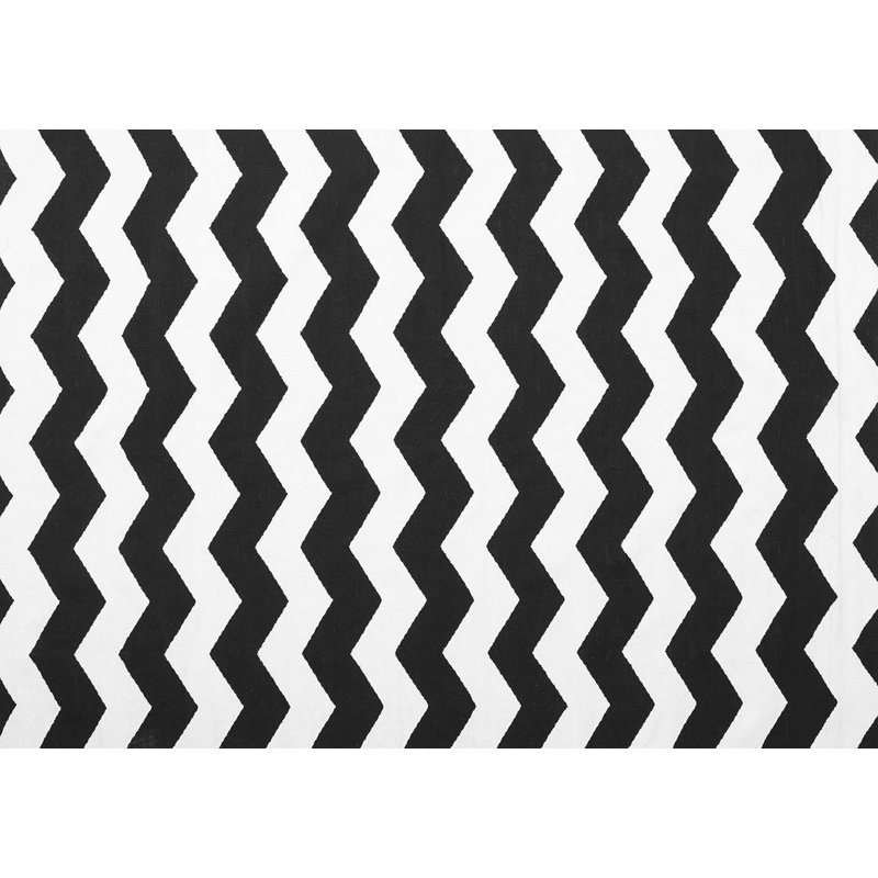 Tapis noir / blanc Adkins, Rectangle 7 pi x 10 pi