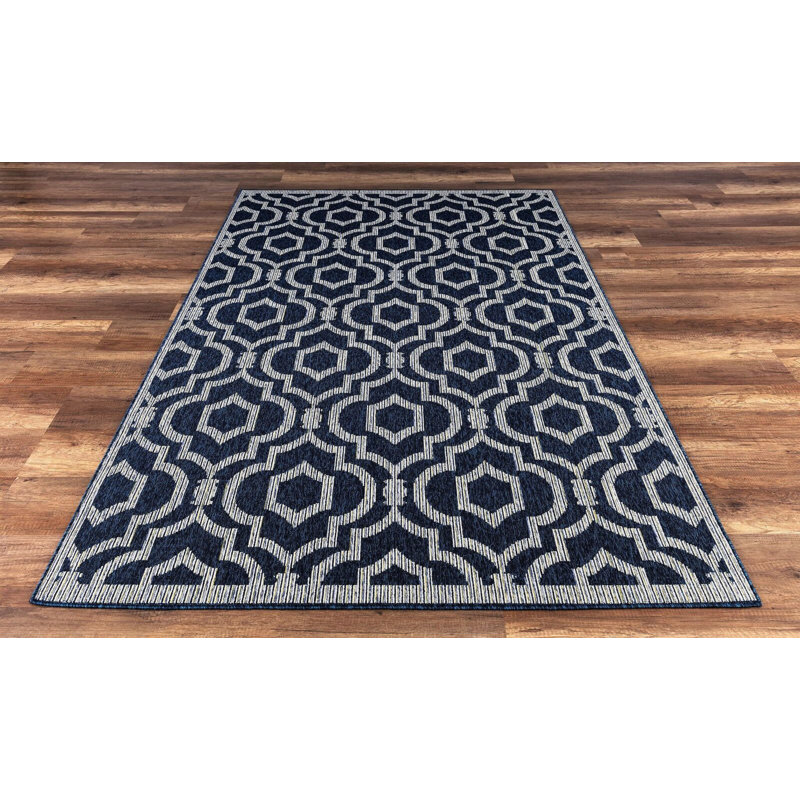 Geometric Indoor / Outdoor Rug, Rectangle 7'10" x 10'2"