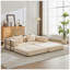 Canapé-lit convertible au sol avec structure de forme fixe, tissu chenille, idéal pour le salon et la chambre à coucher, design multifonctionnel et peu encombrant-634830448-634830455
