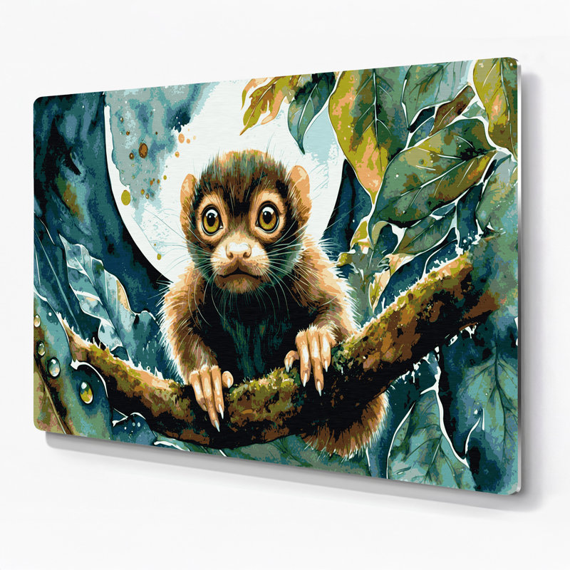 Art mural en métal Wildlife Tarsier, H 12 po x l 18 po