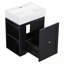 Meuble-lavabo mural avec lavabo et tablette latérale-1095830634