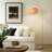 Wave 78 in. Boho Mid Century Modern Rustic Arched Standing Floor Lamp with Rattan Wicker Shade - LED Bulb Included