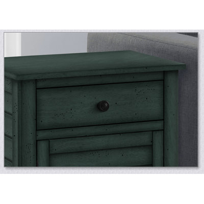 Charmante table d'appoint bleue antique avec tiroir de rangement et armoire pour la décoration de la chambre à coucher ou du salon