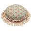 Coussin de sol rond imprimé avec pompons 51 x 51 x 9 cm-131600243