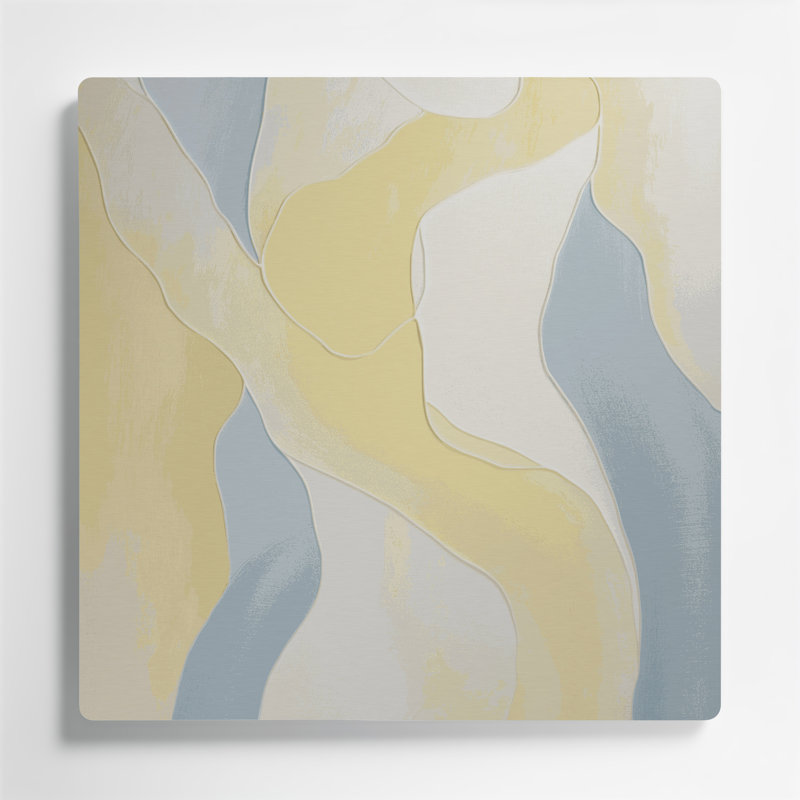Art mural abstrait gris figuratif 65, H 8 po x l 8 po